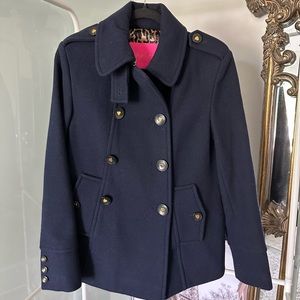 Betsey Johnson Navy Wool Coat